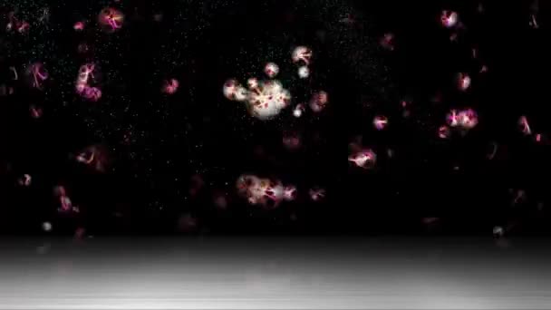 Numerous Colorful Bubbles Flew Continuously Brightly Colored Space — Stock Video