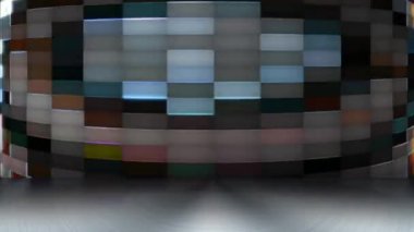 Sürekli yanıp sönen kare bir ızgara modern görünüyor..