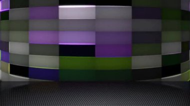 Sürekli yanıp sönen kare bir ızgara modern görünüyor..