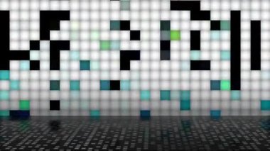 Sürekli yanıp sönen kare bir ızgara modern görünüyor..