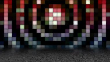 Sürekli yanıp sönen kare bir ızgara modern görünüyor..