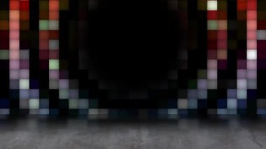 Sürekli yanıp sönen kare bir ızgara modern görünüyor..