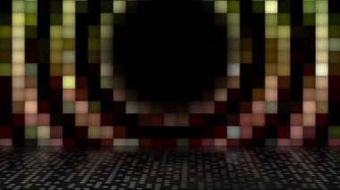 Sürekli yanıp sönen kare bir ızgara modern görünüyor..