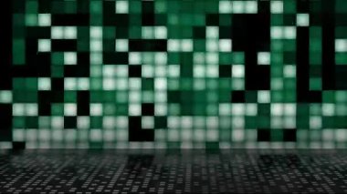 Sürekli yanıp sönen kare bir ızgara modern görünüyor..