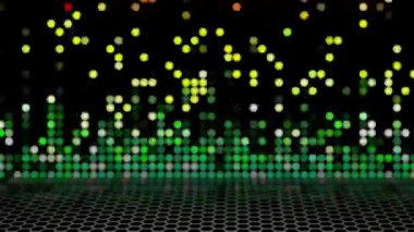 Sürekli yanıp sönen kare bir ızgara modern görünüyor..