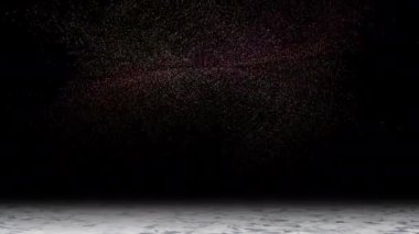 The light continuously swirled across the space, looking modern.