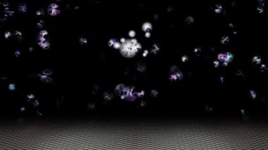 The light continuously swirled across the space, looking modern.