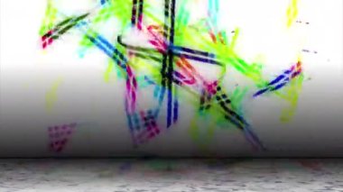 The light continuously swirled across the space, looking modern.