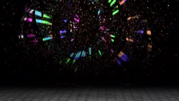 Colorful Light Spreads Continuous Swirl Looking Modern — Video Stock