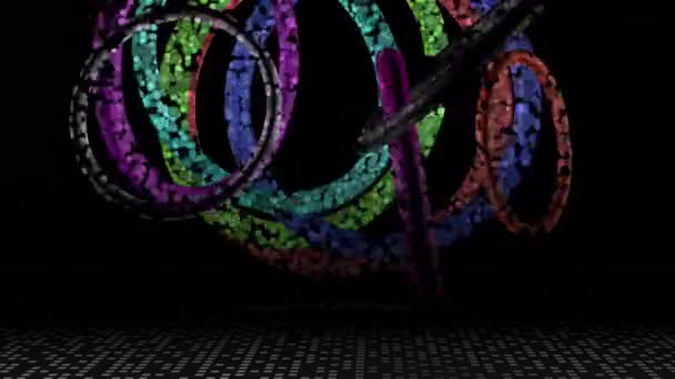 Colorful Light Spreads Continuous Swirl Looking Modern — Wideo stockowe