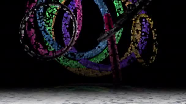 Colorful Light Spreads Continuous Swirl Looking Modern — Vídeo de stock