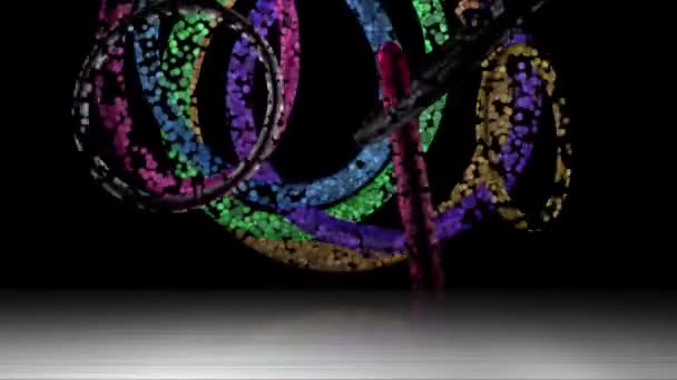 Colorful Light Spreads Continuous Swirl Looking Modern — Vídeo de Stock