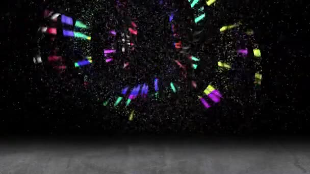 Colorful Light Spreads Continuous Swirl Looking Modern — Vídeo de stock