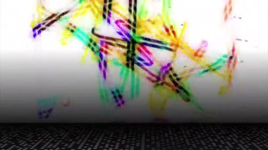 The colorful light spreads in a continuous swirl, looking modern.