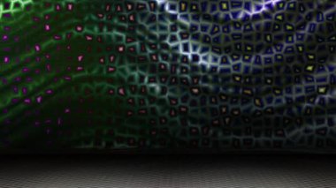 The wavy, curved surface continually reflects the light.
