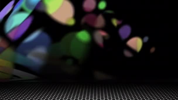 Colorful Light Spreads Continuous Swirl Looking Modern — Stockvideo