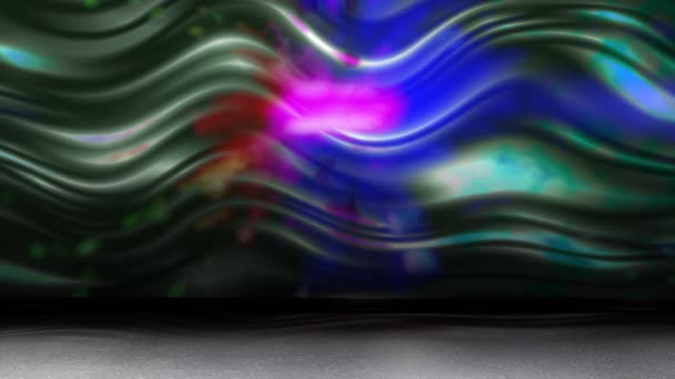 Wavy Curved Surface Continually Reflects Light — Video Stock