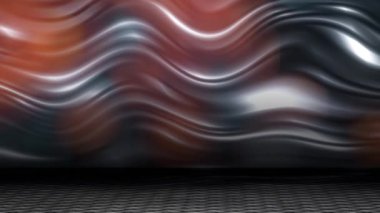 The wavy, curved surface continually reflects the light.