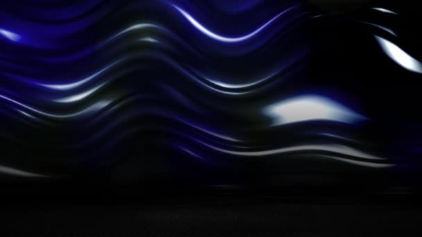 Wavy Curved Surface Continually Reflects Light — Stockvideo