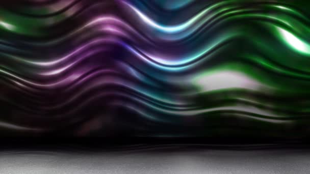 Wavy Curved Surface Continually Reflects Light — Vídeo de stock