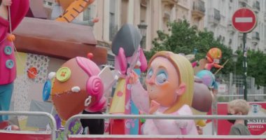 Las Fallas 'ı kutlamak için dekorasyon. Valencia. İspanya