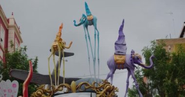 Las Fallas 'ı kutlamak için dekorasyon. Valencia. İspanya