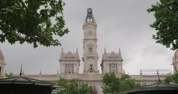 Ajuntament Valencia. Feiern Sie Las Fallas Festival — Stockvideo