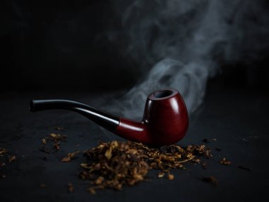 Siyah arka planda sigara, tütün ve sigara içmek. Rahat ol. Nikotin. Kanser .