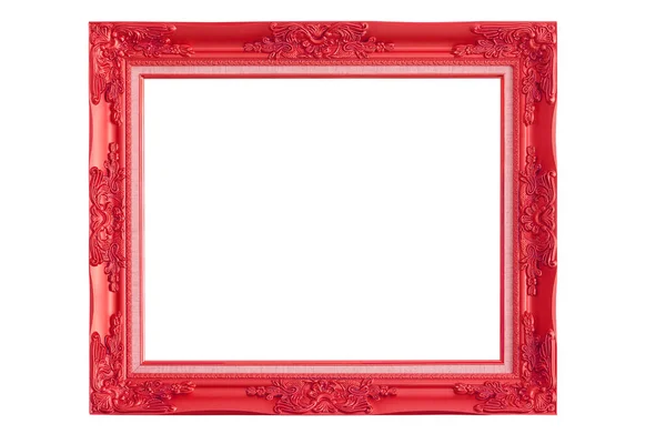 Moldura Imagem Vermelha Fundo Branco — Fotografia de Stock