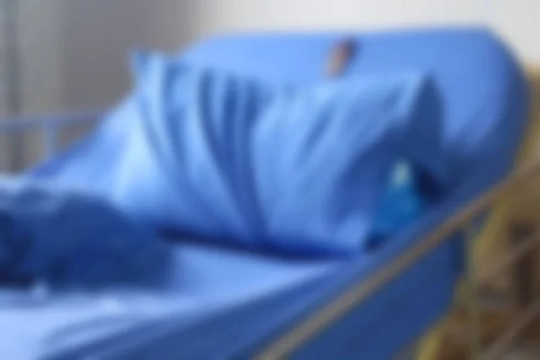 Blurred Photo Empty Bed Hospital — Stock Photo, Image