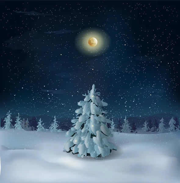 illustration of a christmas background with moon