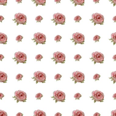 Güllerle kusursuz desen. vektör illüstrasyonu