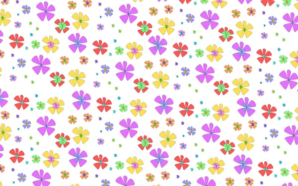 Colorful Flowers Wallpaper Beautiful Background Your Own Design International Traditional — Stock Vector