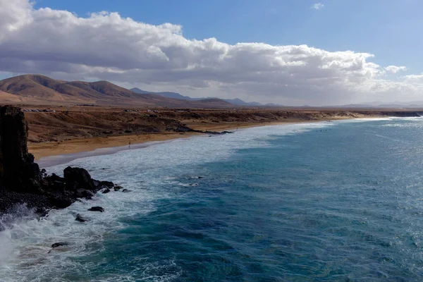 Aerial View Beach Cotillo Canary Island Fuerteventura — Stock Photo, Image