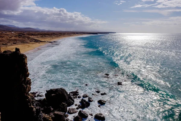Aerial View Beach Cotillo Canary Island Fuerteventura — Stock Photo, Image