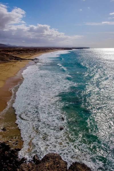 Αεροφωτογραφία Στην Παραλία Cotillo Στο Canary Island Fuerteventura — Φωτογραφία Αρχείου