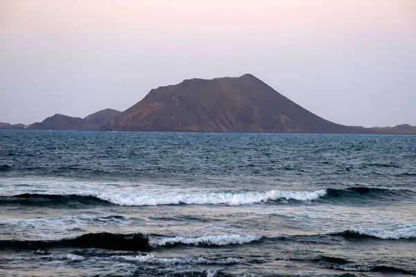 Vista Isla Lobos Desde Fuerteventura Islas Canarias — Foto de Stock