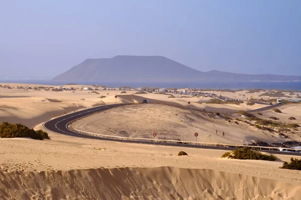 Uitzicht Duin Corralejo Het Canarische Eiland Fuerteventura — Stockfoto