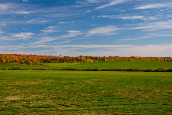 Vue Panoramique Sur Paysage Magnifique Campagne Avec Des Arbres Automne — Photo