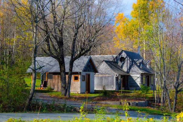 Vista Casa Temporada Otoño — Foto de Stock