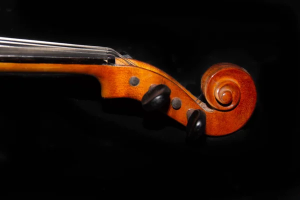 바이올린 악기의 일부시야 가까이 — 스톡 사진