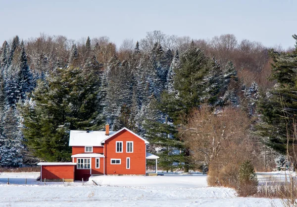 karlı köy manzarası