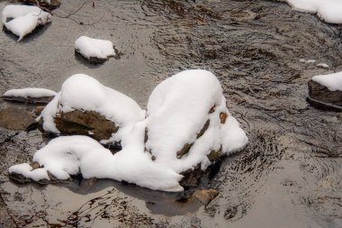 Kar görüntüyü kapatır, kış manzarası 