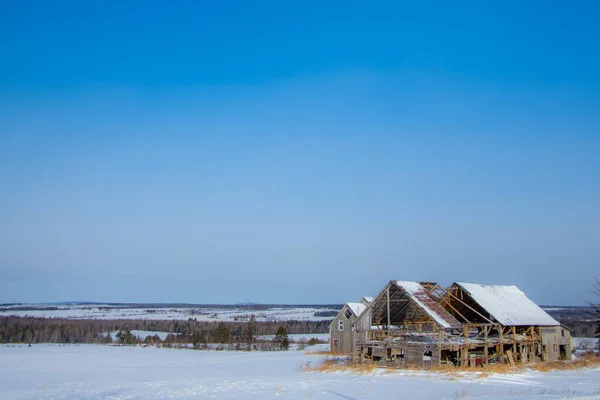 Barn Winter Village — Stockfoto