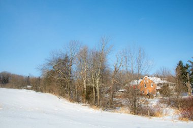 Scenic view of winter village 