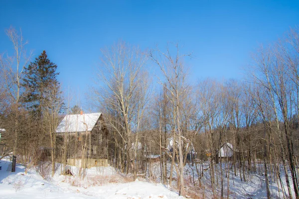 Old House Winter Village — Stock Photo, Image