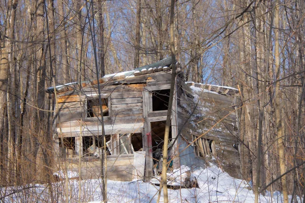 Старий Будинок Зимовому Селі — стокове фото