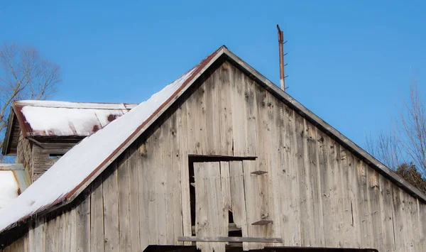 Farm Barn Village Winter — Stock fotografie