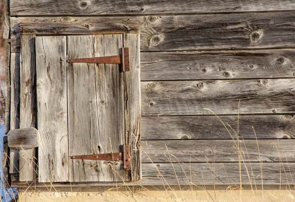 Farm Barn Village Winter — Stock Fotó