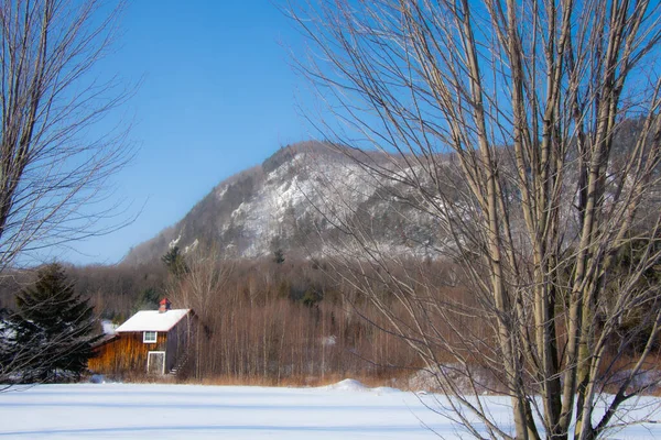 Farm Barn Village Winter — Photo